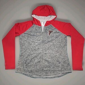 Atlanta Falcons Women’s Hoodie NFL Team Apparel Full Zip Red Gray Size XL